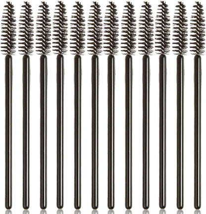 50 PCS Disposable Eyelash Brushes Mascara Wands Eye Lash Eyebrow Applicator Cosmetic Makeup Brush Tool Kits (Black)