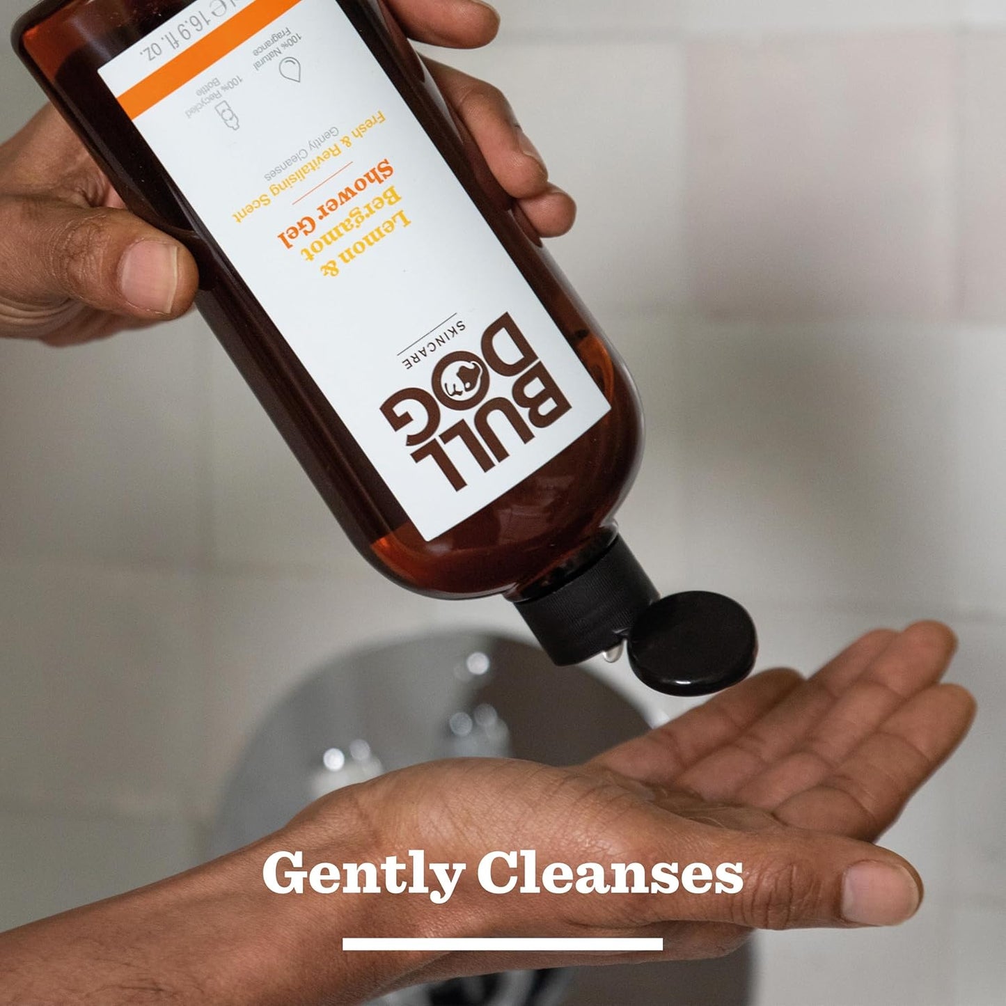 Skincare Lemon & Bergamot Shower Gel for Men, Natural, Refreshing Men'S Shower Gel, 500 Ml