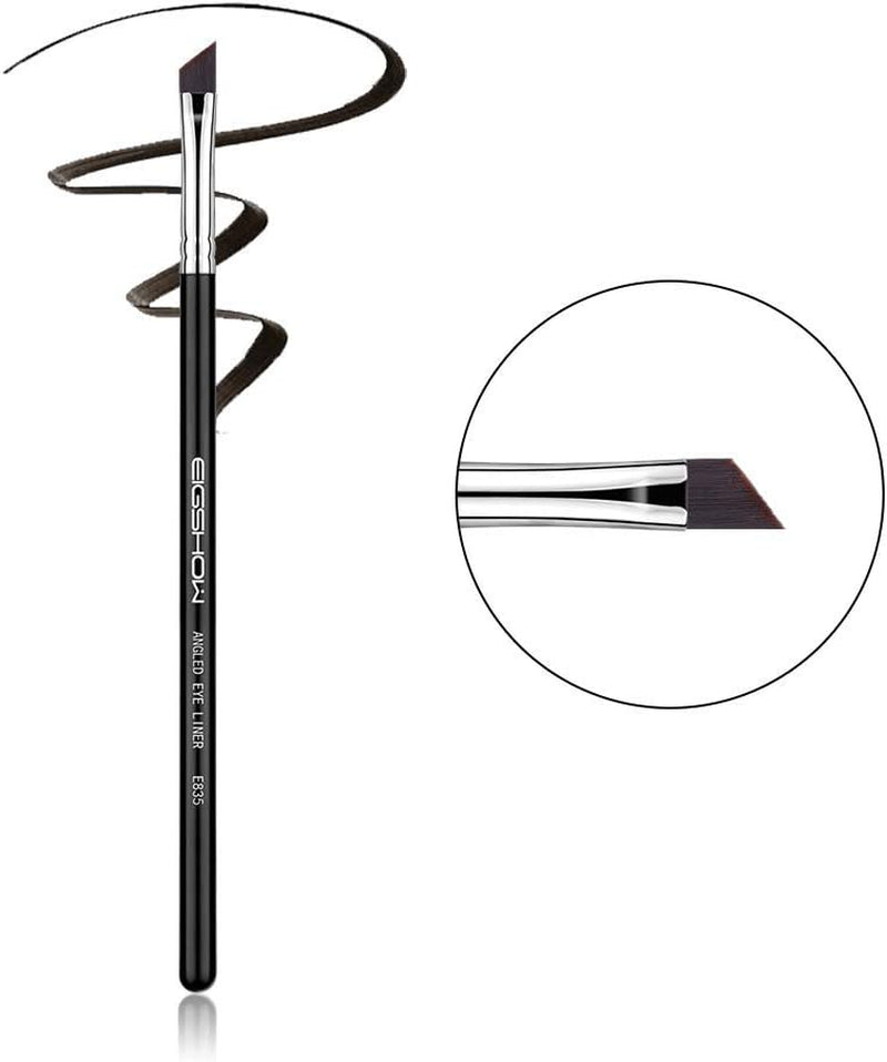 Eyeliner Makeup Brush 2PCS Makeup Angle Eyebrow Kabuki Brushes, Portable Eye Powder Foundation Brush, Beauty Cosmetic Tool (E835)