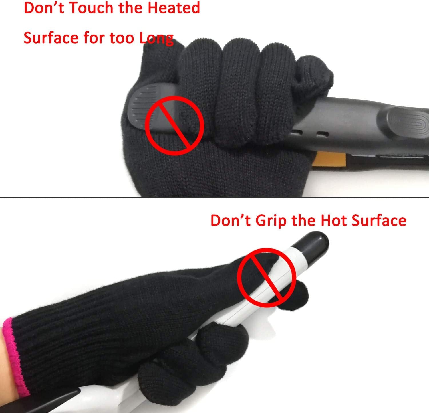 Flat Iron Travel Mat, Curling Iron Counter Protector with Heat Resistant Glove for Curling Irons, Hair Straightener, Flat Irons and Hair Styling Tools, 9” X 6.5”, Black by