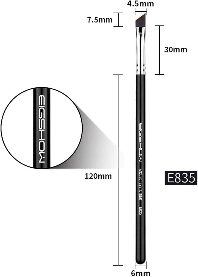 Eyeliner Makeup Brush 2PCS Makeup Angle Eyebrow Kabuki Brushes, Portable Eye Powder Foundation Brush, Beauty Cosmetic Tool (E835)