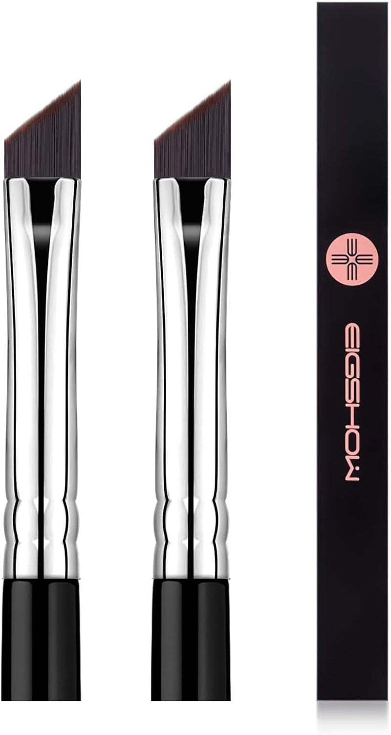 Eyeliner Makeup Brush 2PCS Makeup Angle Eyebrow Kabuki Brushes, Portable Eye Powder Foundation Brush, Beauty Cosmetic Tool (E835)