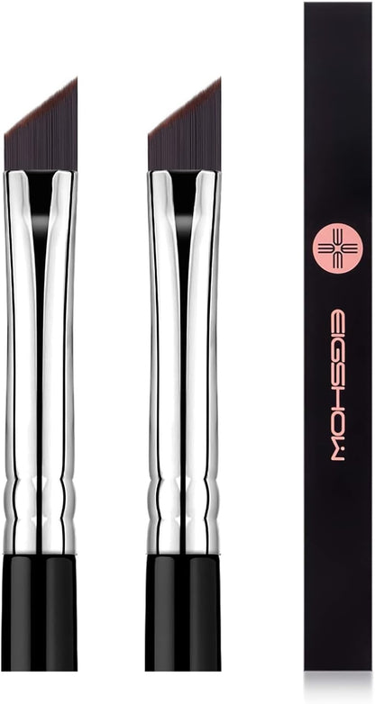 Eyeliner Makeup Brush 2PCS Makeup Angle Eyebrow Kabuki Brushes, Portable Eye Powder Foundation Brush, Beauty Cosmetic Tool (E835)